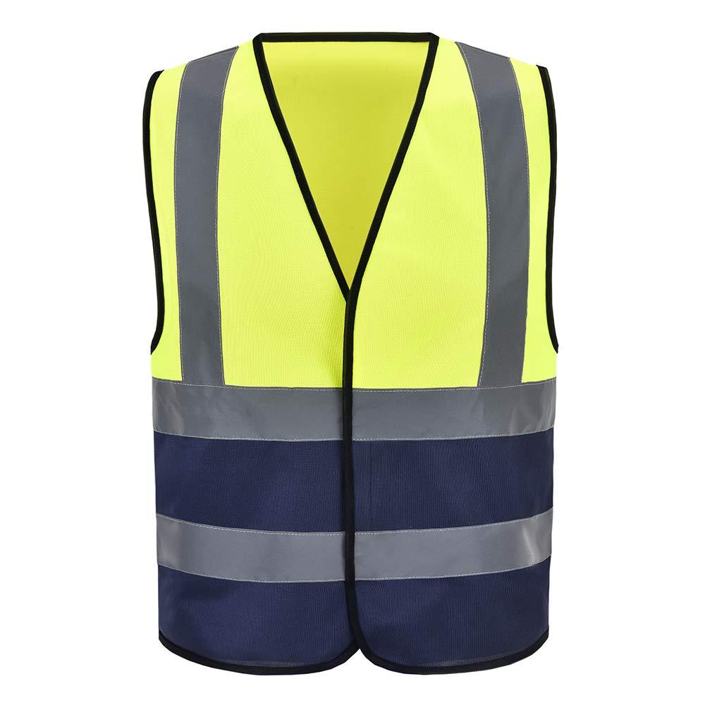 AYKRM 12 colour High visibility viz vest hi vis viz reflective work construction safety vest (XS-8XL)