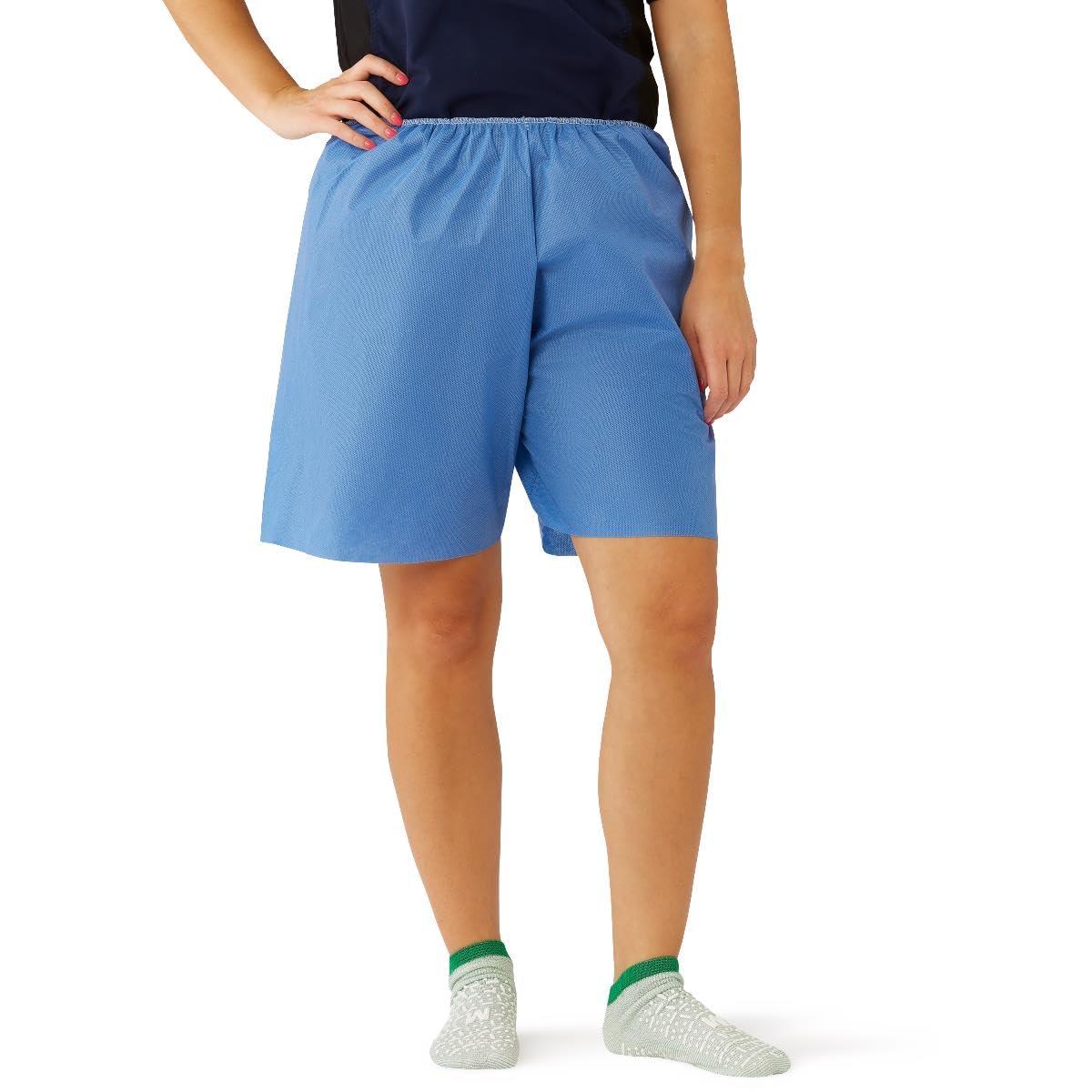 Medline Disposable Exam Shorts, Blue