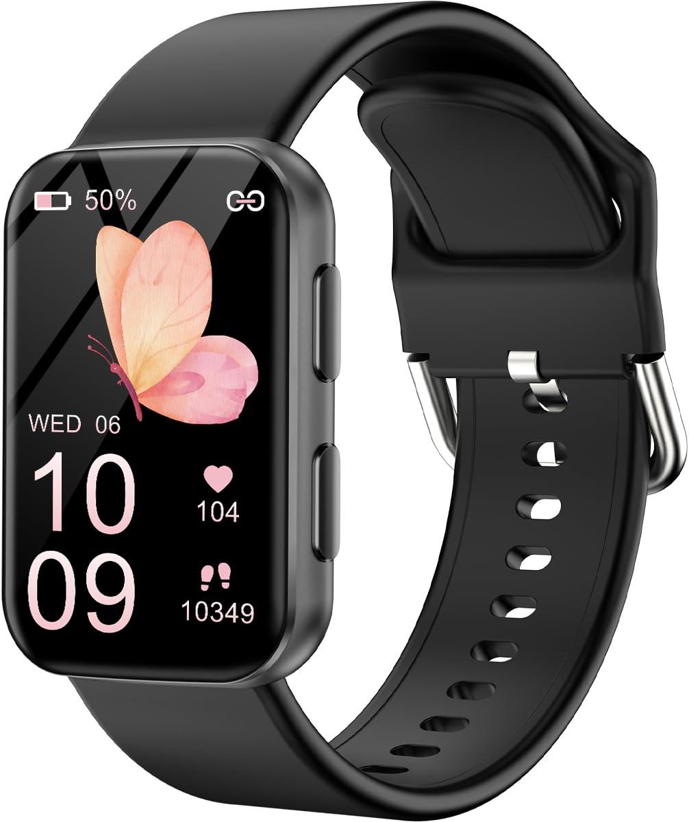 MorePro Health Fitness Tracker for Women Men, 24/7 Heart Rate Blood Pressure & Oxygen Monitoring, Sleep Tracker, 120+ Sport Modes Smart Watch, IP68 Waterproof, 2 Bands, Compatible Android iOS