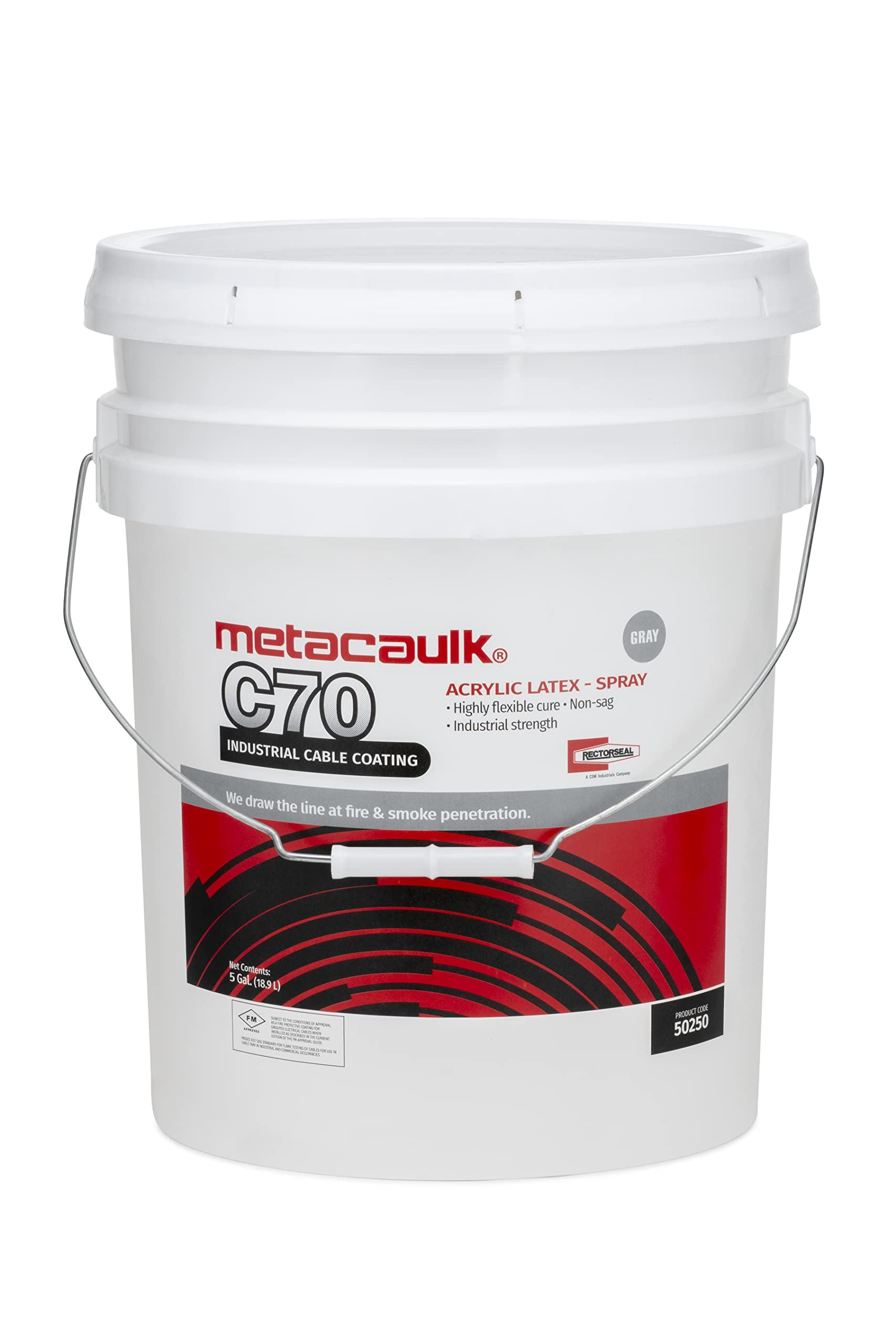 RectorSeal Metacaulk C70 50250 Industrial Cable Coating, Ready-to-Use, Firestop, 5 Gal.