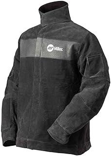 Electric Welding Jacket,L,30" L,Gray,Leather