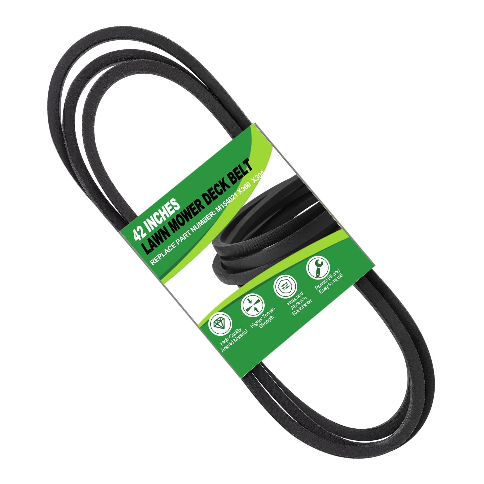M154621 Mower Deck Belt for John Deere X300 X304 42 Inch Deck, Z245 48" EZtrak Zero Turn Mower Drive Belt M154621 Replacement 1/2" x 146"