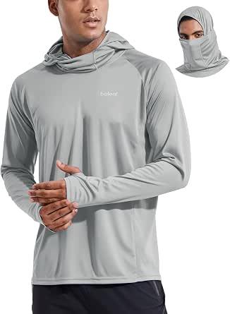 Baleaf Men's UPF 50+ Sun Hoodie with Face Mask, Lightweight