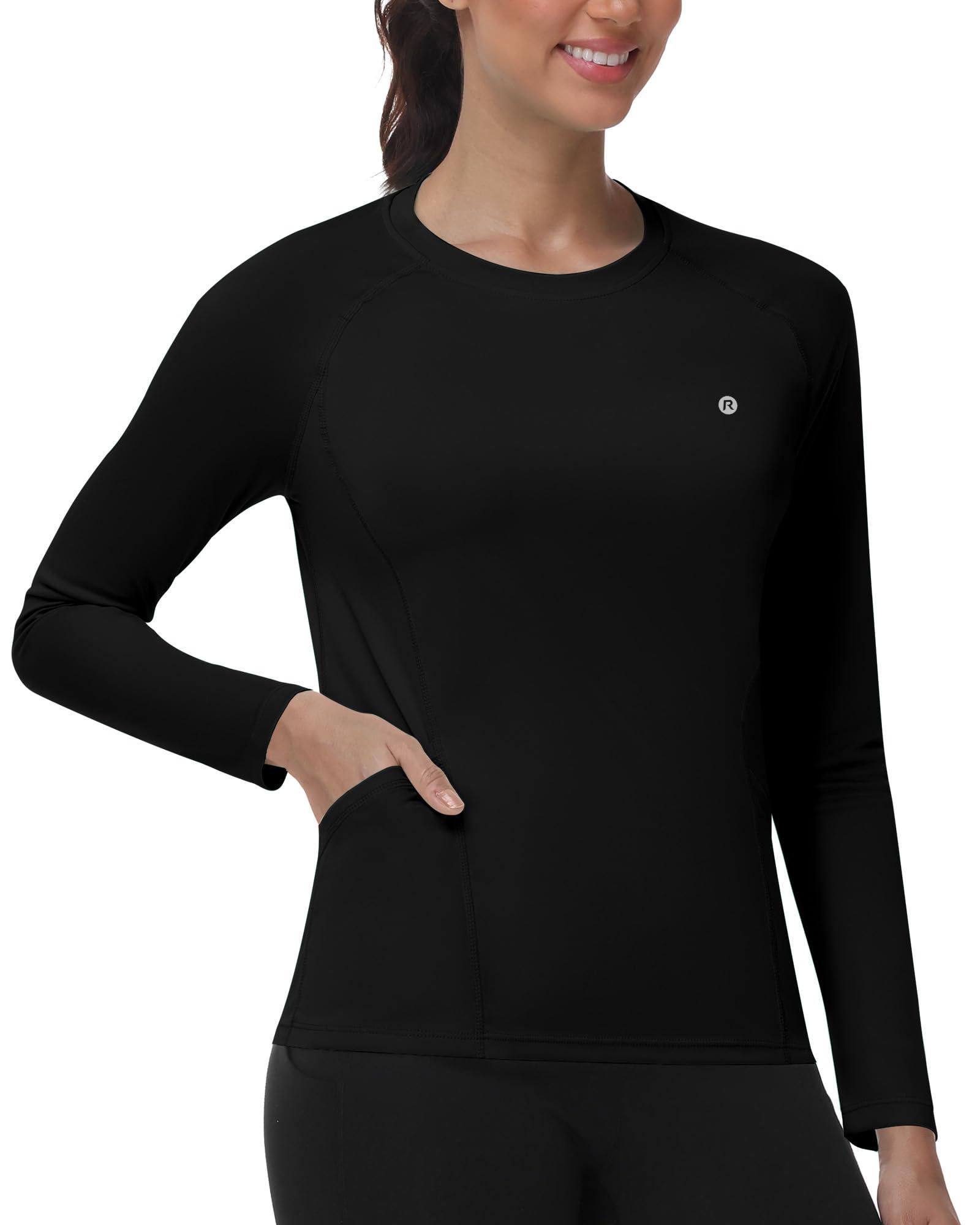 Runhit Women's UPF 50+ Sun Shirts with Pockets Long Sleeve UV Protection Swim Rash Guard Lightweight Quick Dry Workout Hiking