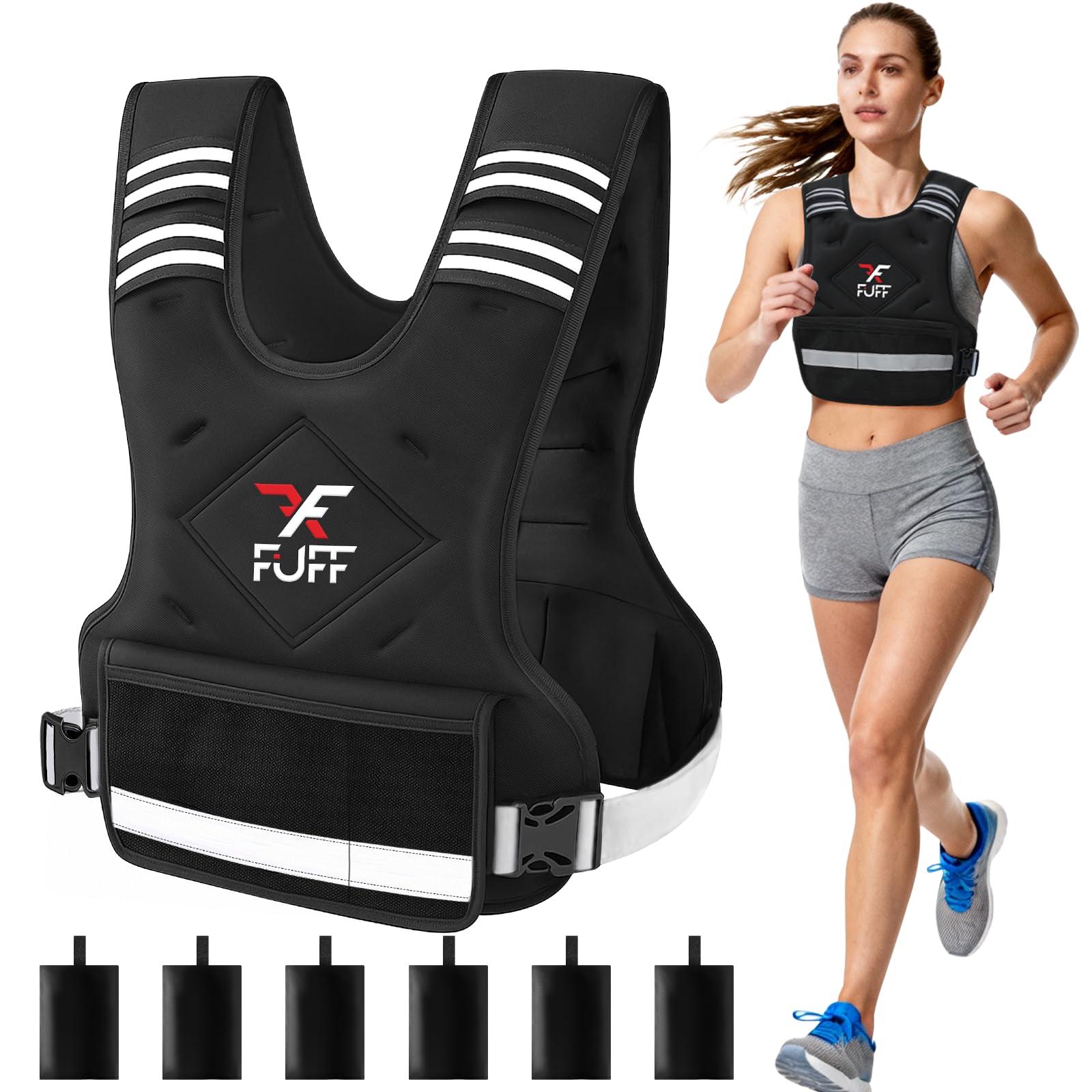 FUFF Weighted Vest Woman, 4-10/11-20/20-32 Lb Adjustable Weight Vest for Women Men, Female Strength Training Body Vest for Walking Exercise Running Workout