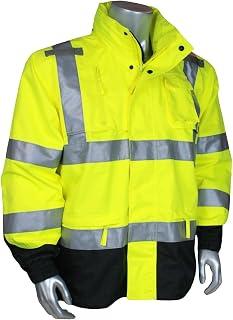 Radians RW32-3Z1Y-L Class 3 Heavy Duty Rain Jacket, Large, Green