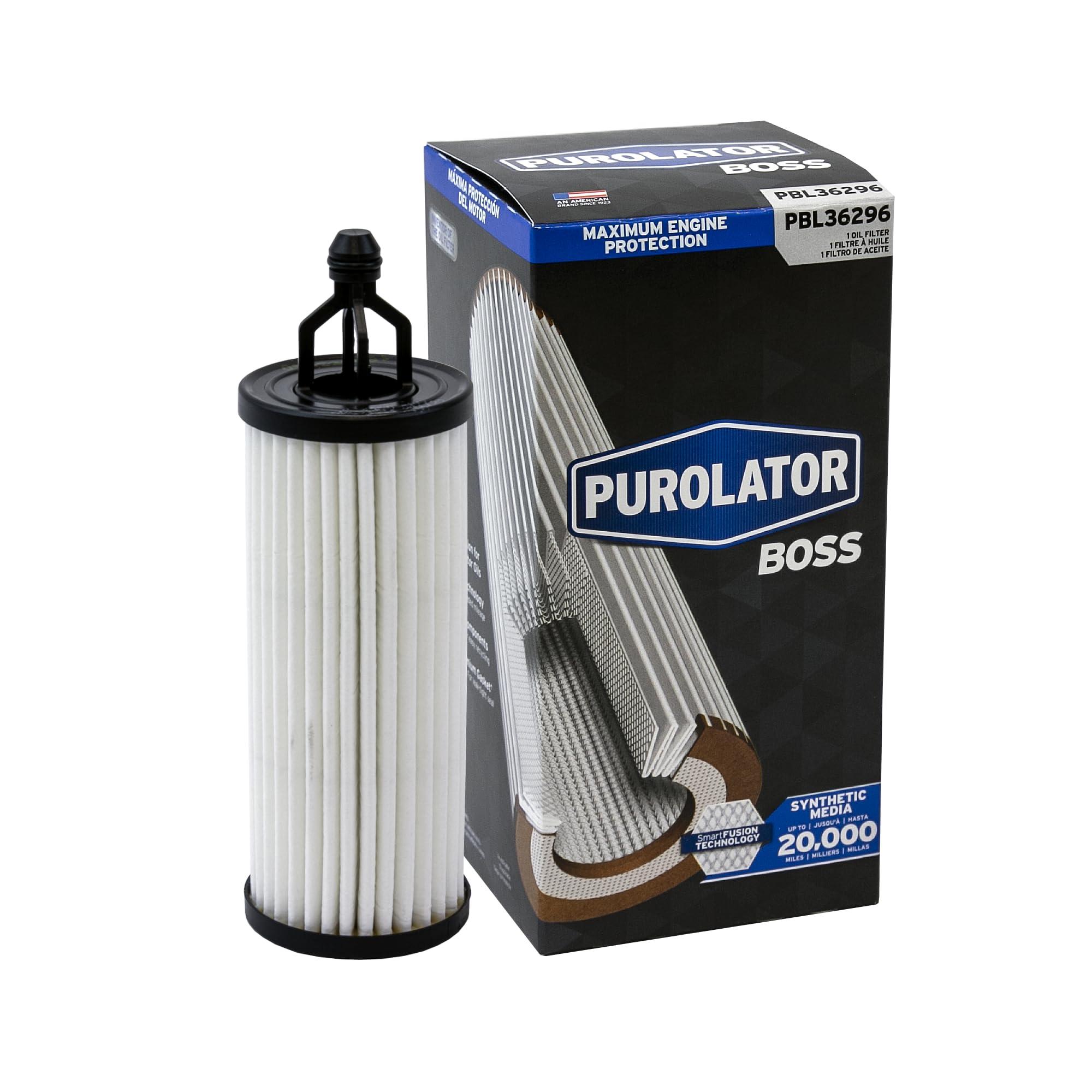 Purolator PBL36296 PurolatorBOSS Maximum Engine Protection Cartridge Oil Filter Compatible With Jeep Grand Cherokee, Wrangler, Chrysler Pacifica, Dodge Grand Caravan, Charger, Durango and Ram 1500