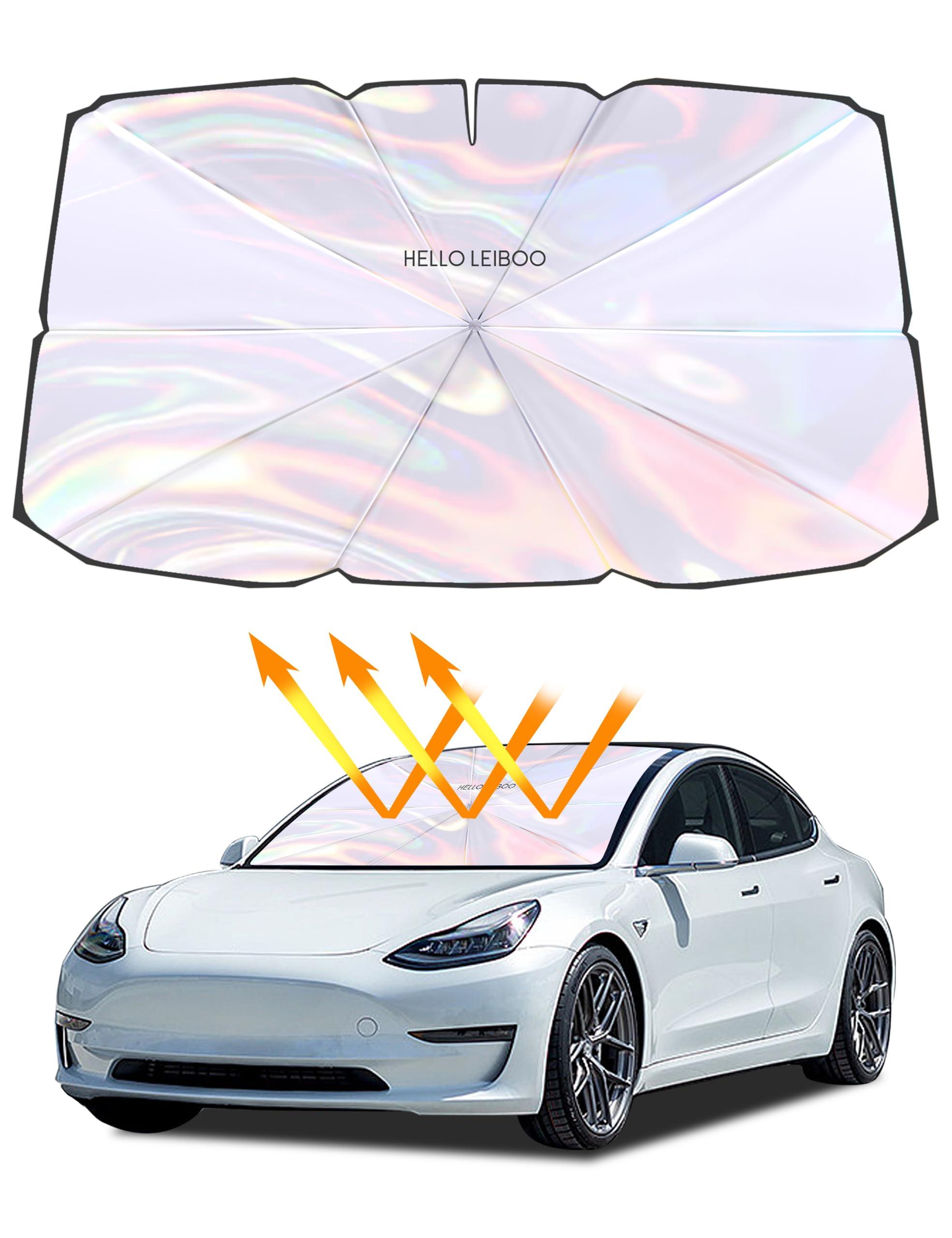 helloleiboo Car Windshield Sun Shade Umbrella,Colorful 360°Rotating Foldable Windshield Sun Shade Front Window Reflective Polyester Blocks Heat and Sun Sun Shade for Cars SUV