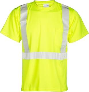 Unisex High Visibility Reflective Short Sleeve Class 2 T-Shirt 9110, Polyester, ANSI 107 Type R/Class 2