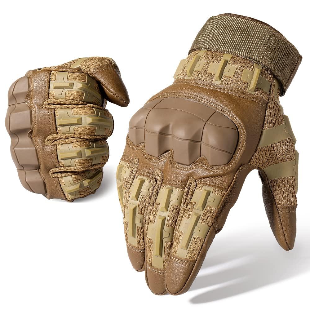 WTACTFUL Tactical Gloves Men Women, Touchscreen Reinforced Palm | Durable Microfiber Leather, Breathable, Adjustable Wrist, for Airsoft Paintball Motorcycle ATV MTB Cycling Hiking Work