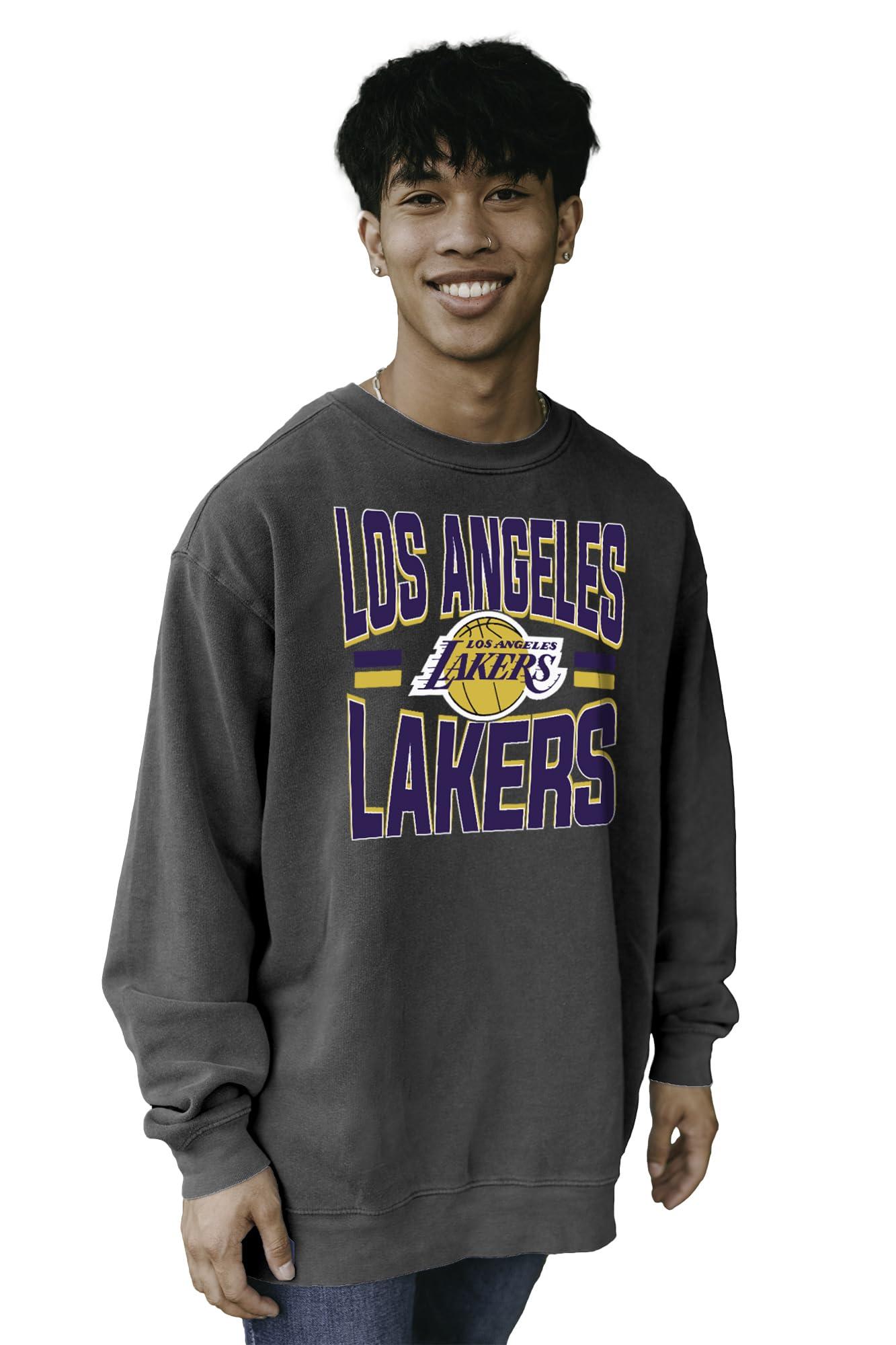 Blue 84 NBA unisex-adult Nba Officially Licensed Crewneck Sweatshirt Ringspun Bold Black