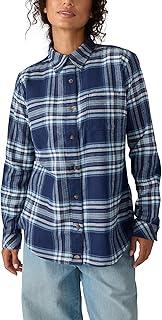 Women's Plaid Flannel Long Sleeve Shirt