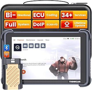 Bidirectional Scan Tool, THINKSCAN 689BT All System Automotive Diagnostic Tool, Bi Directional OBD2 Scanner with ECU Coding, 34 Services, FCA Autoauth, CANFD and DoIP, Wireless Update
