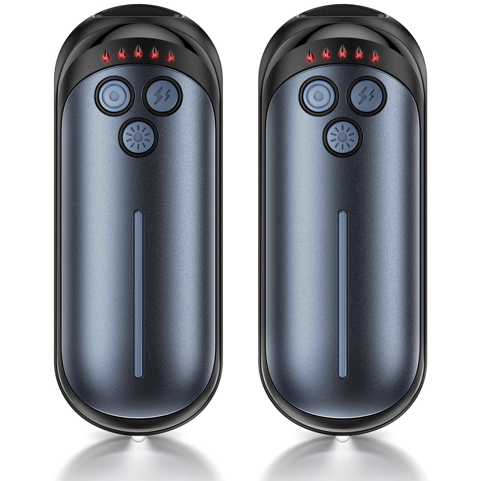 DeeKom Rechargeable Hand Warmers 2 Pack, 6000mAh Electric Hand Warmer Rechargeable, 2 in 1 Portable Hand Warmers with AI Smart Chips, Outdoor, Hunting, Camping for Family for Christmas