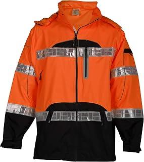 ML Kishigo RWJ106 Brilliant Series High-Viz Rainwear Jacket, 2X-Large and 3X-Large, Orange