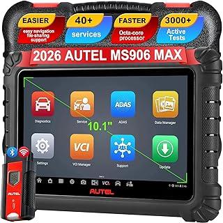 MaxiSys MS906MAX 2026 Way Better Than MS906 Pro, Autel Scanner, Top Scan Tool DoIP CANFD Diagnostic Tool, Upgrade of MK900 MP900BT MS906BT MK908 3000+Active Test All System Diagnosis
