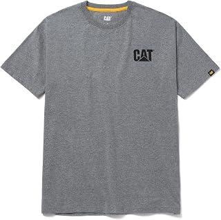 Men's Trademark T-Shirts with Shape-Retention Rib Trim Spandex, Tagless Neck, and Cat Logo on Left Chest