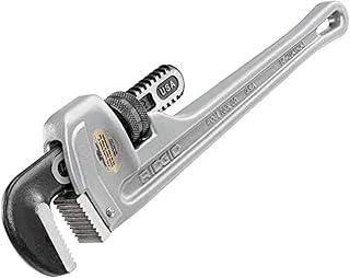 31095 Model 814 Aluminum Straight 14" Plumbing Pipe Wrench, Silver, Made in the USA