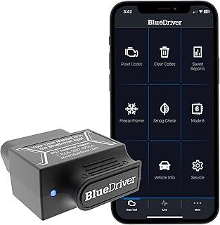 BlueDriver Bluetooth Pro OBDII Scan Tool for iPhone & Android - No Subscription Fee - OBD2 Car Scanner and Code Reader - Diagnose Check Engine, ABS, SRS, Airbag & 7000+ Issues on Vehicles 1996+