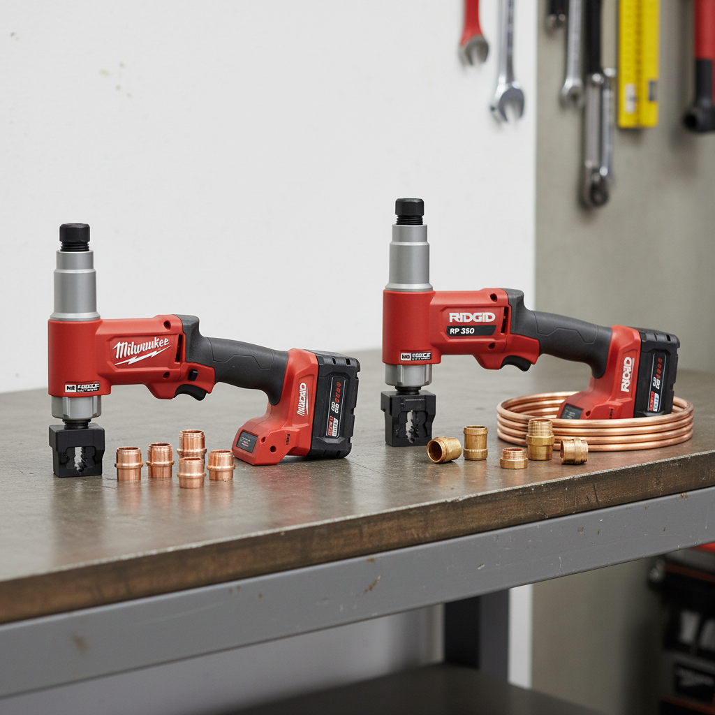 Milwaukee vs RIDGID Press Tools for Plumbers